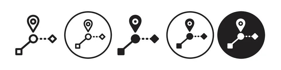 Halfway icon vector set collection for web Stock Illustration