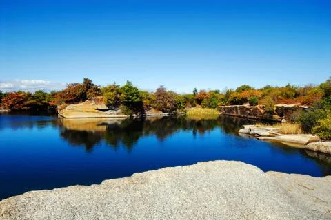 Halibut Point Granite Quarry Stock Photos