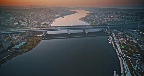 Halic bridge cityscape Video stock 139271251