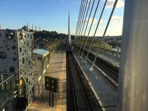 Haliç Metro Bridge. Stock Photos
