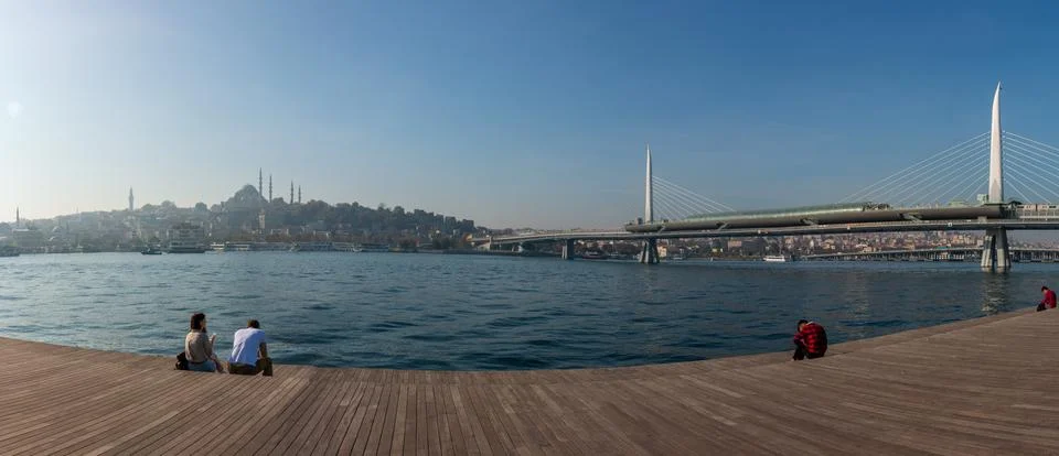 Halic metro bridge Stock Photos