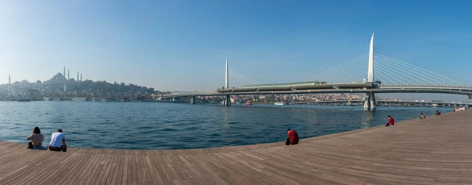 Halic metro bridge Stock Photos
