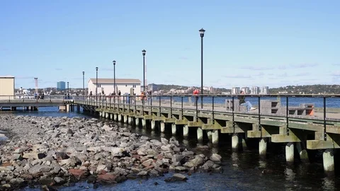 Halifax Boardwalk in Canada Stock Footage 118899892