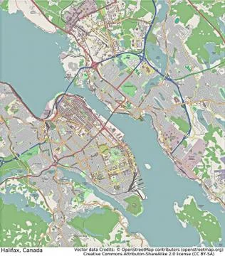 Halifax Canada aerial view Stock Illustration