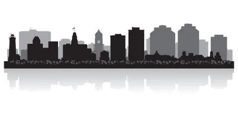 Halifax canada city skyline vector silhouette Stock Illustration