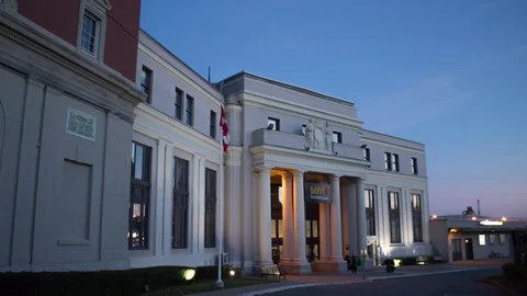Halifax, Canada- Via Rail Station, built 1928 Stock Footage 96058255
