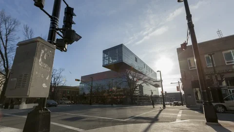 Halifax Central Library- Time-lapse- wide shot Stock Footage 129840727