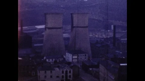 Halifax Cooling tower failed demolition Stock Footage 251833378
