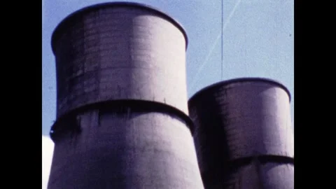 Halifax Cooling tower failed demolition Stock Footage 251835527