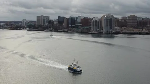 Halifax Ferry Crossing with Both Ferries Stock Footage 150448070