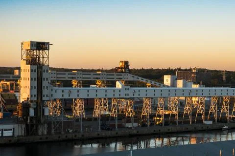 The Halifax Grain Elevator and surrounding port facilities Stock Photos