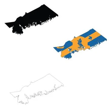 Halifax Map flag map. Outline map of Halifax sign. Halifax Map icon. Illustrazione stock