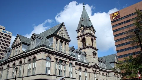 Halifax, Nova Scotia- CityHall Hyperlapse Stock Footage 120165532
