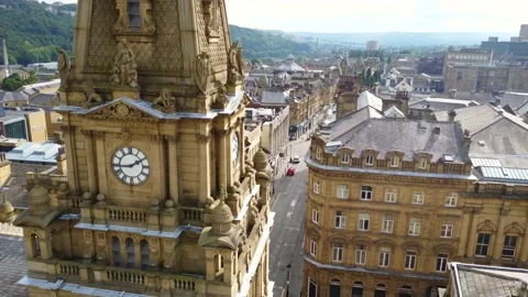 Halifax Town Hall by Drone Stock Footage 211399583