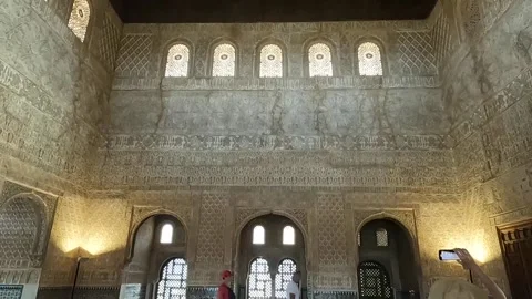 The Hall of Ambassadors, looking north towards the former seat of the sultan Video stock 220972866
