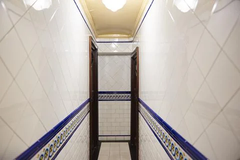 Hall of ancient tiles Foto stock