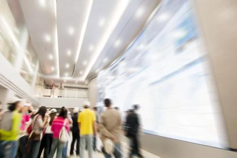 Hall and the crowd Stock Photos