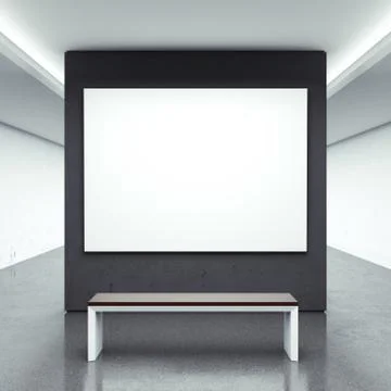 Hall with black wall Illustrazione stock