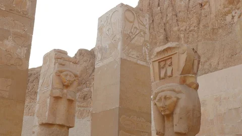 Hall in the Hatshepsut Temple Stock Footage 128331514