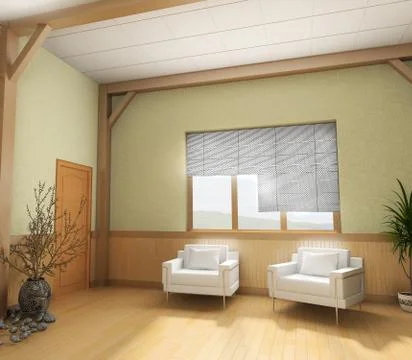 Hall in hotel Stock Illustration