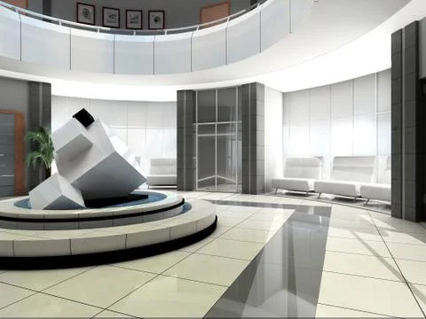 Hall of hotel Stock Illustration