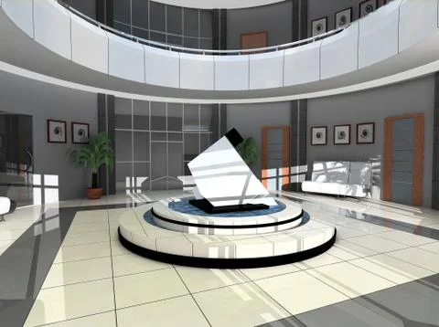 Hall of hotel Stock Illustration