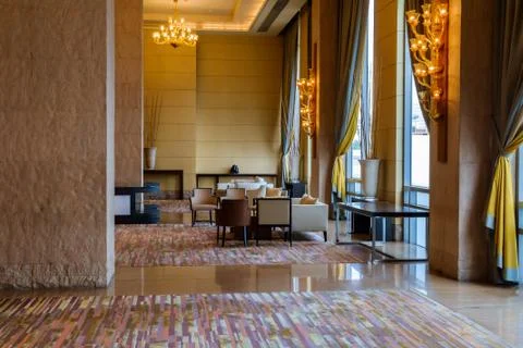 Hall of the hotel Stock Photos