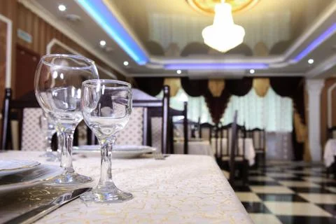 Hall interior of restaurant Stock Photos
