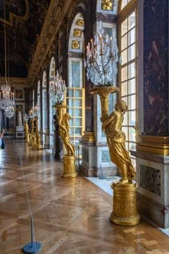 Hall of Mirrors at Versailles Foto stock