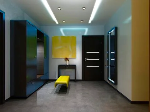 Hall modern style Stock Illustration