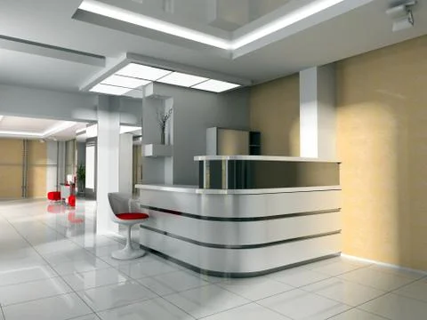 Hall at office Stock Illustration