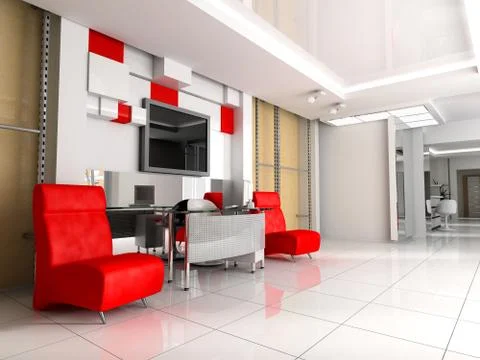 Hall at office Stock Illustration