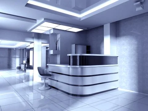 Hall at office Stock Illustration