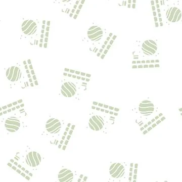 Hall of planetarium glyph seamless pattern Stock Illustration