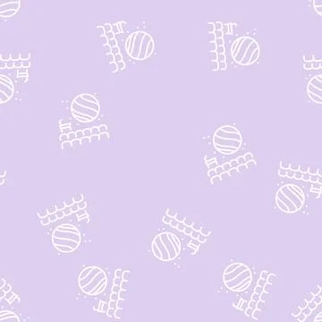 Hall of planetarium line seamless pattern Stock Illustration