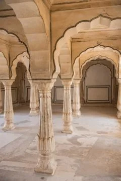 Hall of Public in Amer Fort Stock Photos