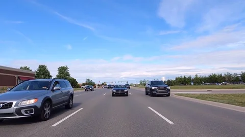Hall Rd M59 Rush Hour Road Traffic Mercedes Convertable Video stock 156164248