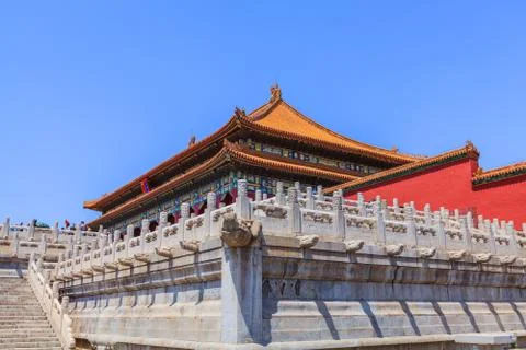 The Hall of Supreme Harmony side view Stock-Fotos