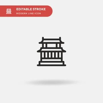 Hall Of Supreme Harmony Simple vector icon. Illustration symbol design templa Stock Illustration