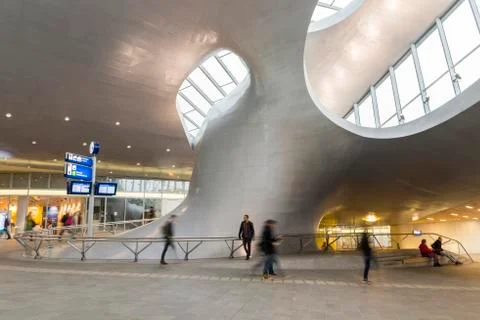 Hall of Train Central Station Arnhem Stock Photos