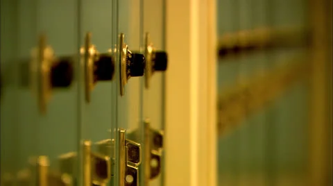 Hall way and Lockers in a High School HD Video Stock Footage