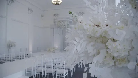 Hall for a wedding ceremony. Stock Footage 262681054