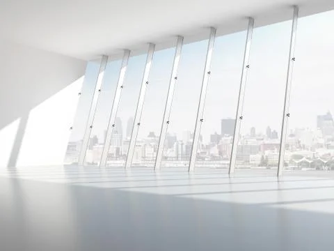 Hall with windows 库存插图