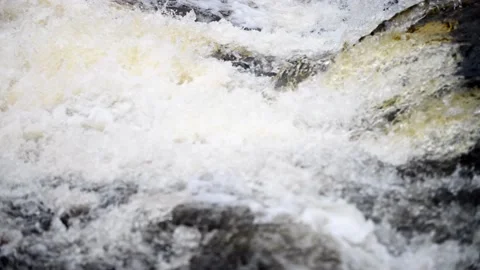 Hallamölla water fall, winter, Skåne, Sweden Stock Footage 221583557
