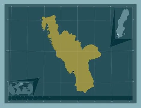 Halland, Sweden. Solid color shape イラスト素材