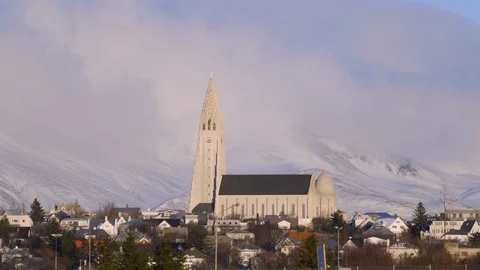 Hallgrimskirkja Center Stock-Footage 124077706