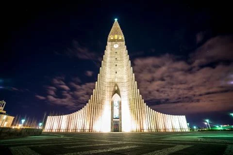 Hallgrimskirkja church in Reykjavik, Iceland Stock Photos