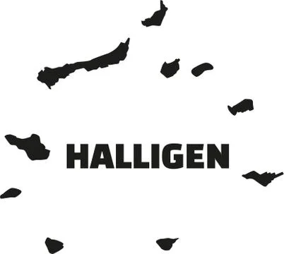 Hallingen isle hallingen word Stock Illustration