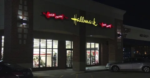 Hallmark Store Front - Static Wide Stock Footage 82569885