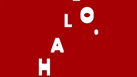 Hallo text animation Stock Footage 255966070